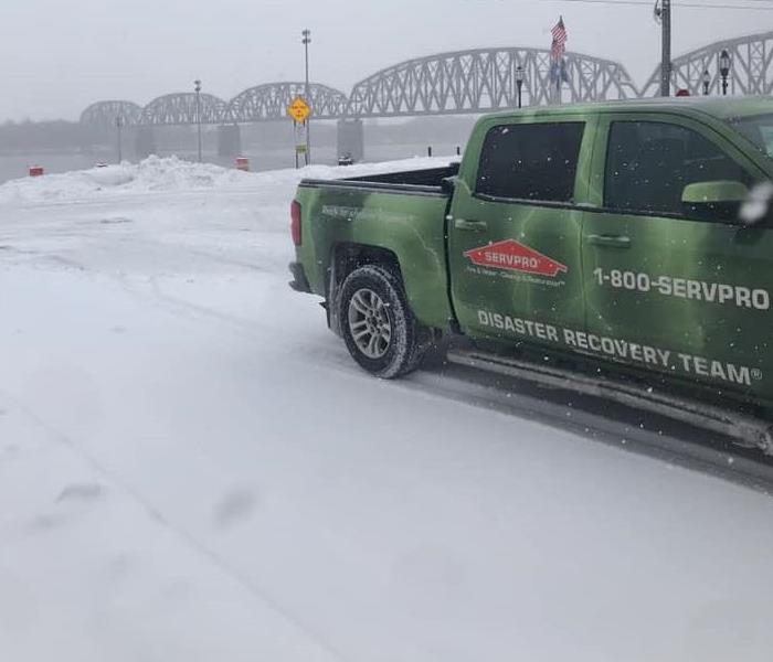 Henderson bridge in snow